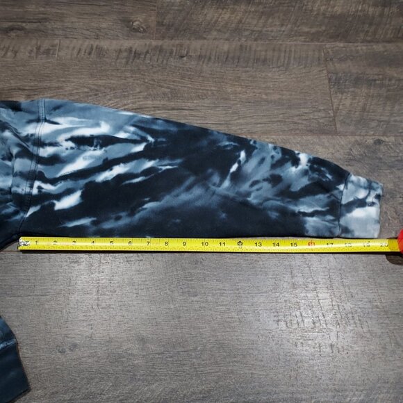 Tie Dye Jon Lauren Hoodie Sweatshirt Pullover Gray White Black Kangaroo Pocket M - Picture 7 of 16